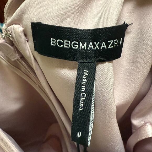 BCBGMAXAZRIA Embroidered Tulle Mini HoCo Dress 0 Lavender Mist NEW $398 - Picture 9 of 11